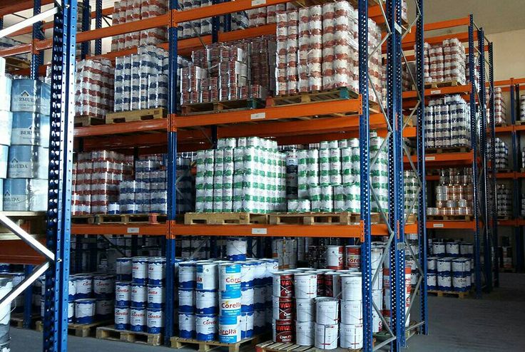 Rak barang produk toko bangunan gudang penyimpanan industri