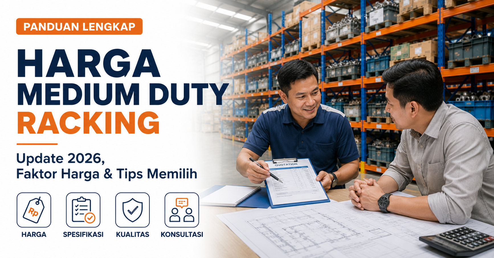 Harga Medium Duty Racking untuk kebutuhan gudang industri.