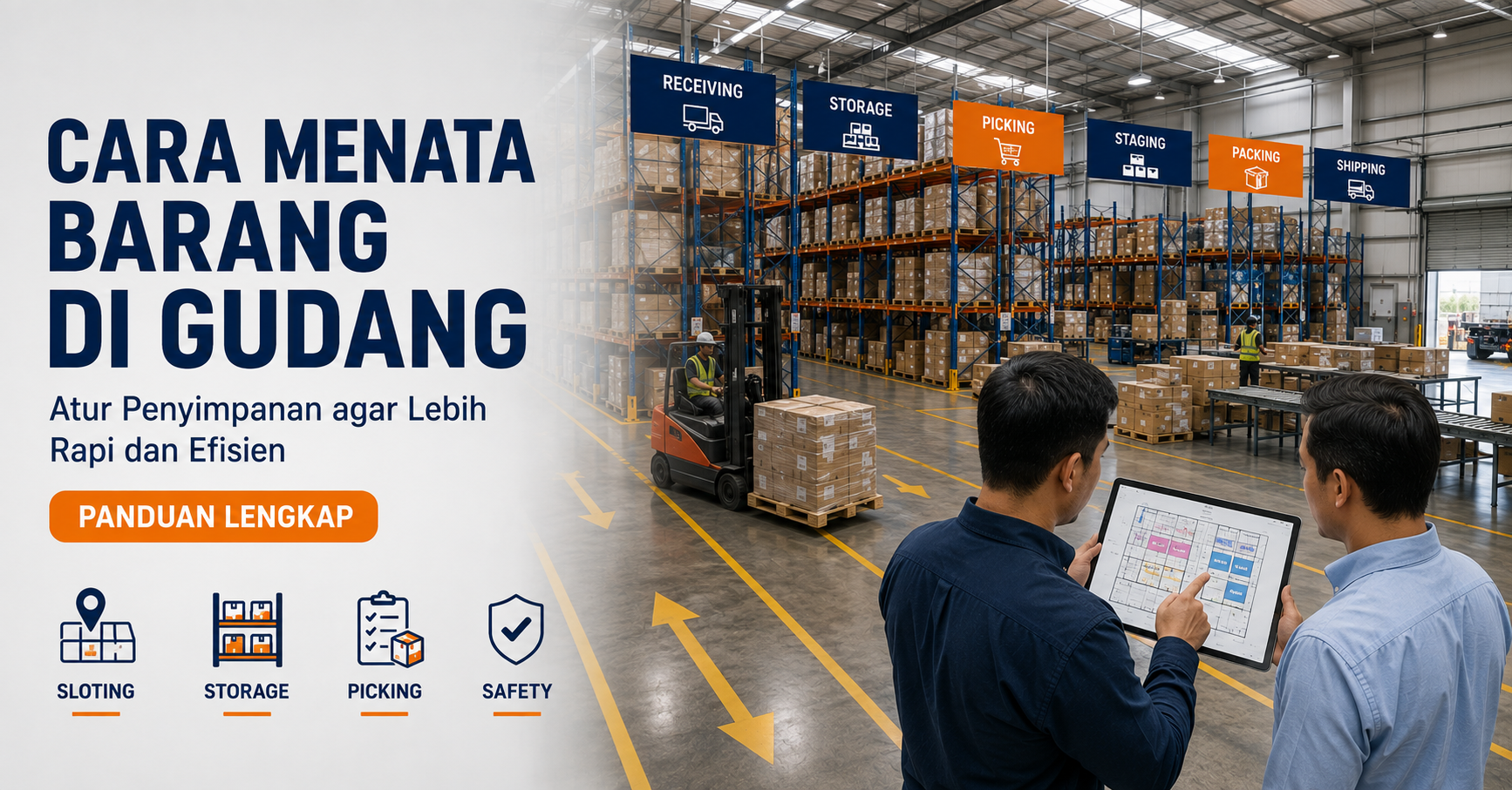 Cara menata barang di gudang agar rapi dan efisien