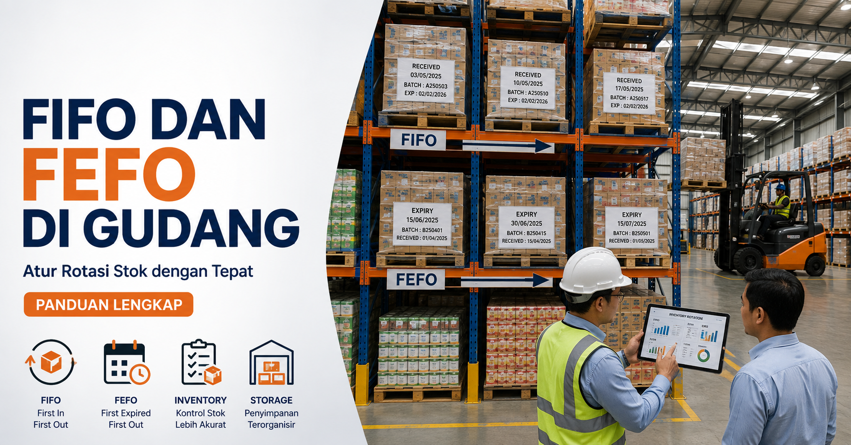 FIFO dan FEFO di gudang untuk mengatur rotasi stok