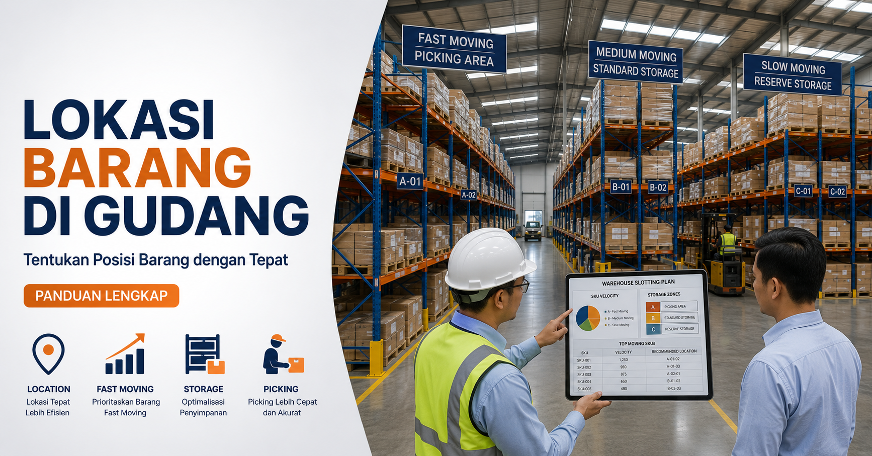 Cara menentukan lokasi barang di gudang berdasarkan kebutuhan penyimpanan