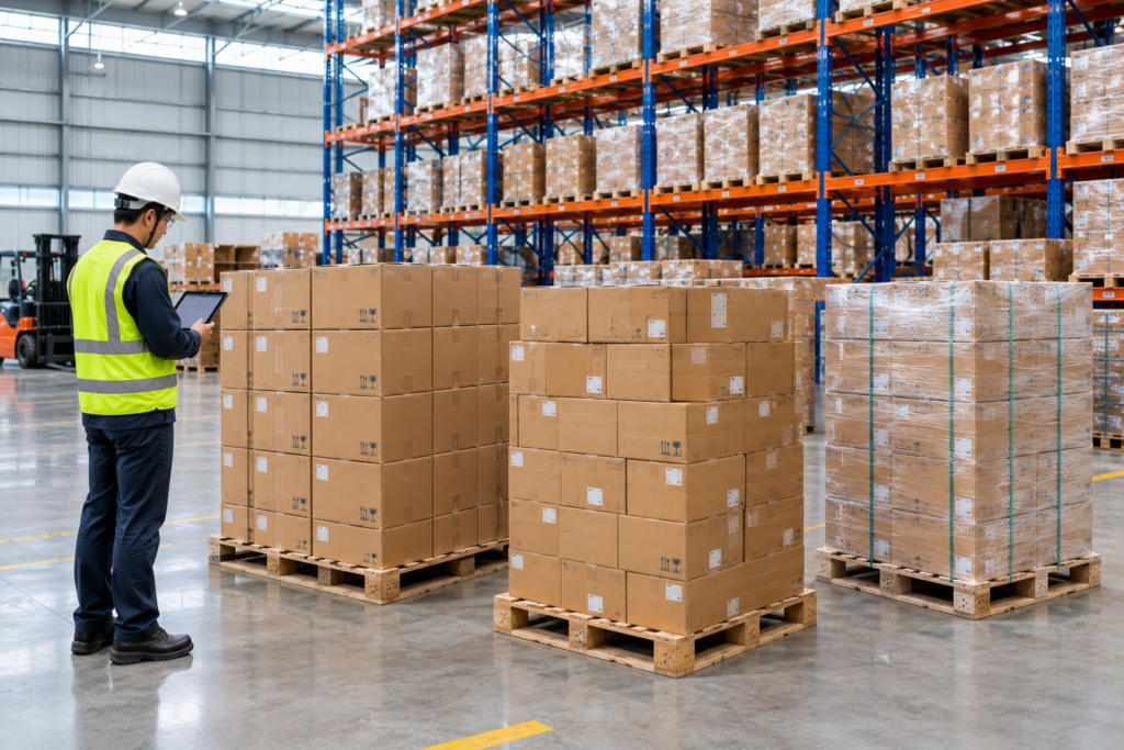 Pola susunan barang di pallet